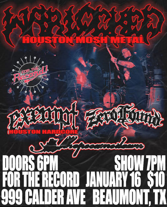 January 16, 2026 Warlocked, Exempt, Zero Found, Allhopecamedown