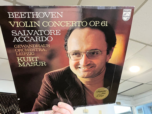 Beethoven- Violin Concerto OP. 61 Salvatore Accardo, Gewandhaus Orchestra Leipzig, Kurt Masur (Used)