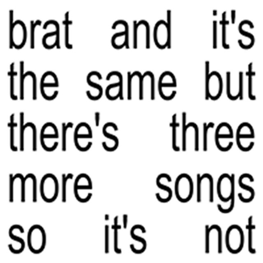 CHARLI XCX - brat and it's the same but there's three more songs so it's not (12in Vinyl)